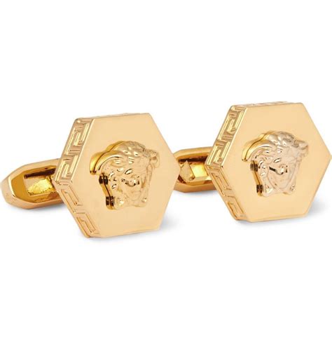 versace cufflinks gold.